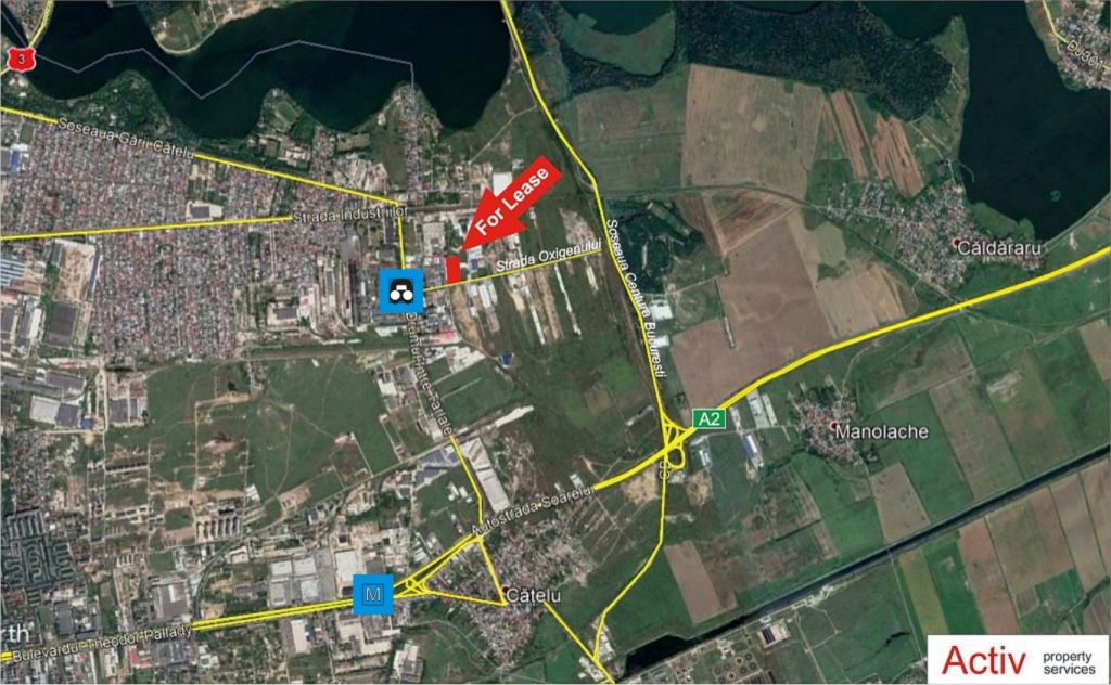 Depozit de inchiriat in zona Industriilor - Oxigenului, Bucuresti -est, localizare harta