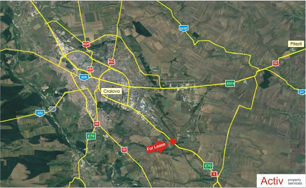 ELI Park Craiova inchiriere spatiu depozitare Craiova sud-est localizare harta