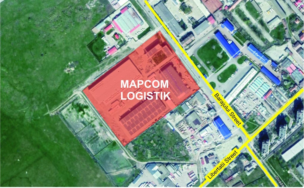 Mapcom Logistik Parc inchiriere spartiu depozitare Targu Mures vest  vedere satelit