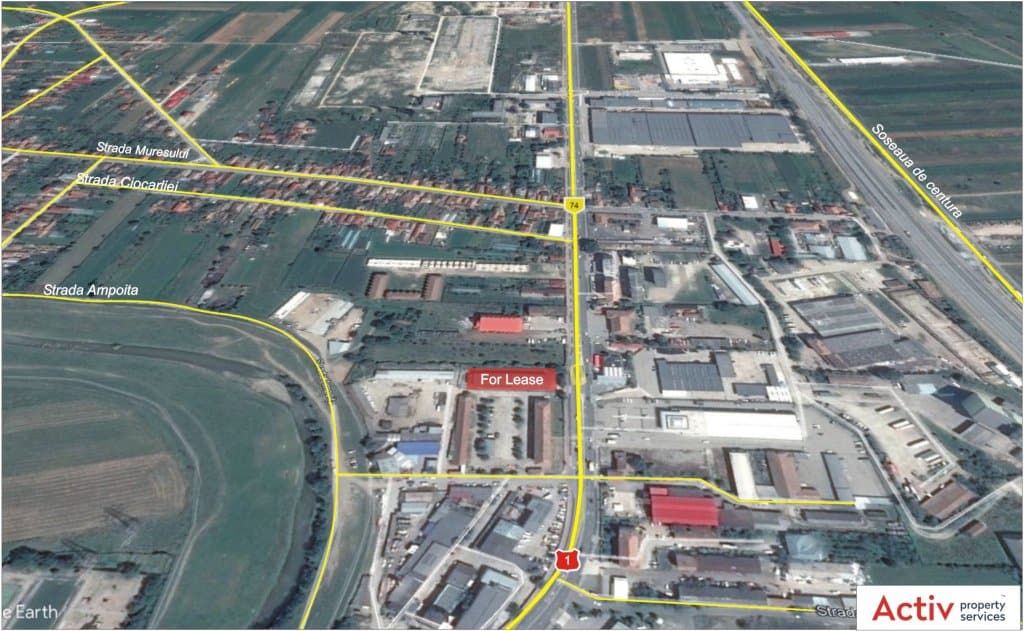 Hala Calea Clujului inchiriere spatiu depozitare Alba Iulia Nord vedere satelit