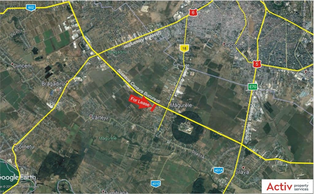 LIFTCON Magurele spatiu depozitare de vanzare Bucuresti sud localizare harta imagine satelit