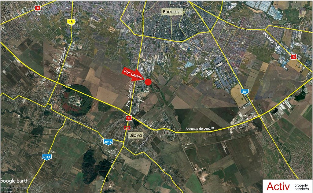 Hala industriala de inchiriat in Jilava – AWT, Bucuresti - Sud, localizare harta