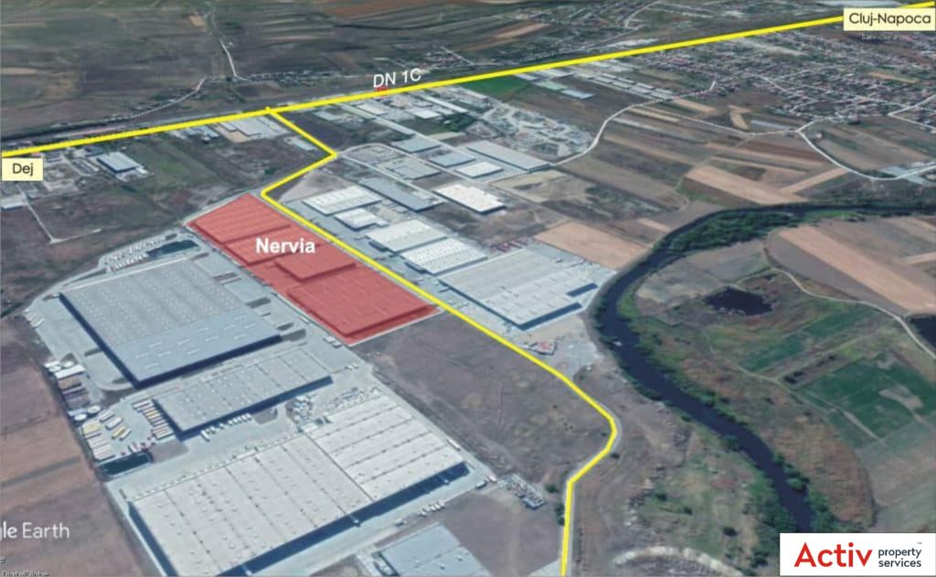 Nervia Industrial Park inchirieri parcuri industriale Cluj-Napoca est vedere satelit