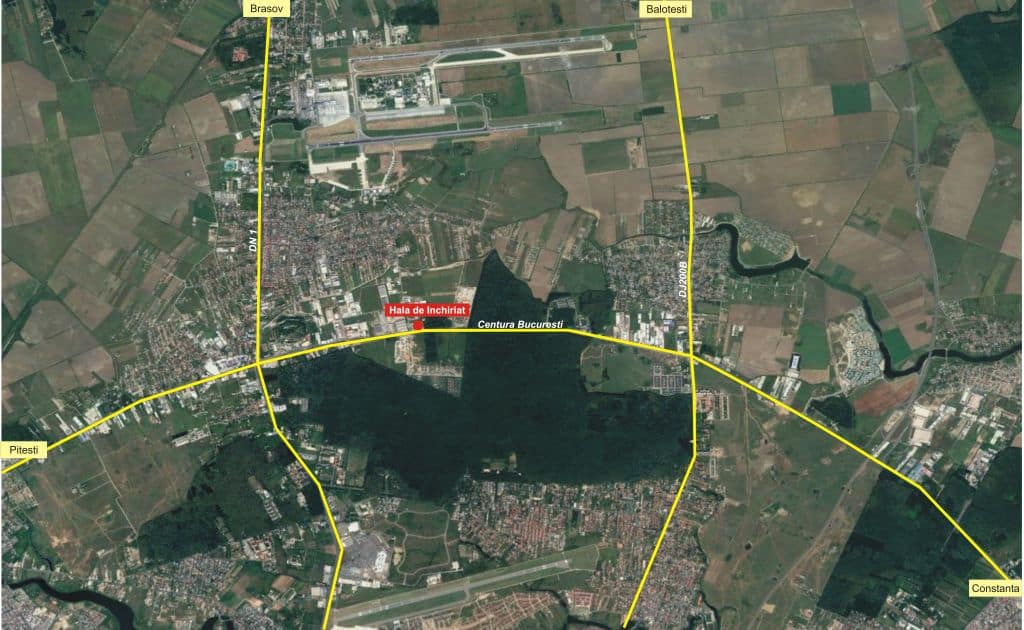 Inchiriere depozit frigorific Bucuresti, zona Otopeni, localizare harta