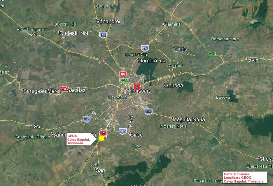Geox Timisoarainchiriere spatiu productie si spatiu depozitare  Timisoara  sud localizare harta