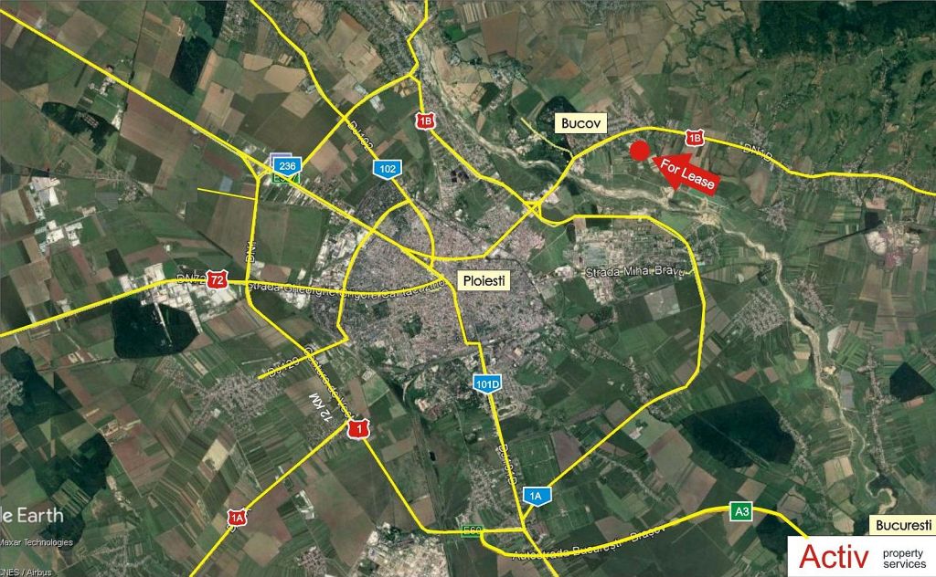 Inchiriere spatii industriale Ploiesti, zona Bucov, localizare harta