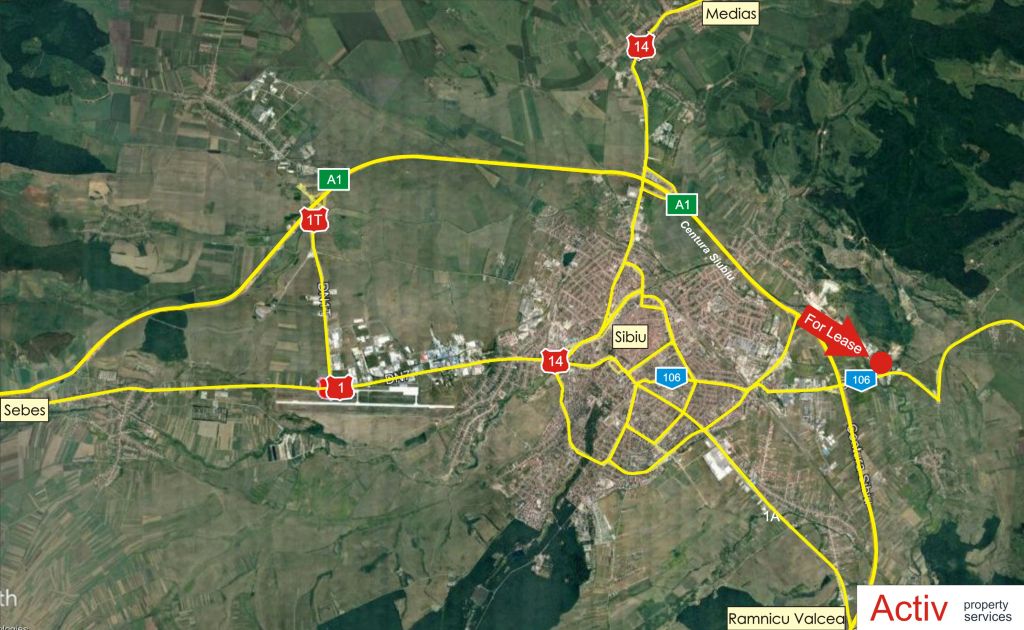 Network Industrial Park inchirieri spatii depozitare sau productie Sibiu est localizare google