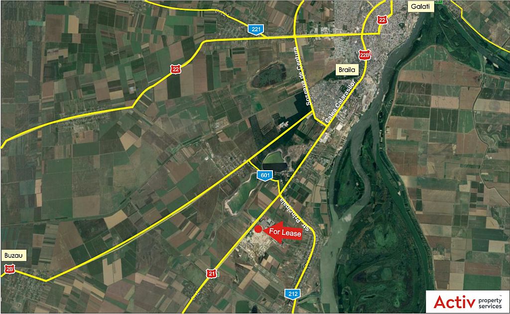 MetalBand Industrial Park inchiriere spatii depozitare Braila sud localizare google maps