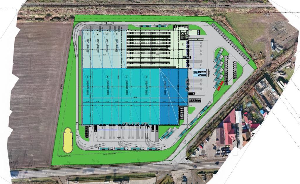 Mures City Logistics - Spatii industriale de inchiriat in Targu Mures, zona de sud-est. Plan proiect 