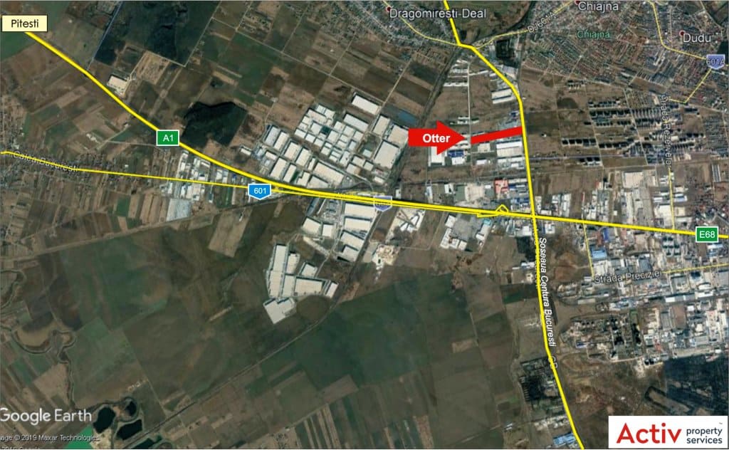 OTTER Distribution inchiriere spatiu depozitare Bucuresti vest localizare proprietate google 