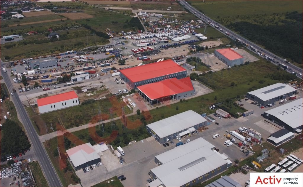 Mira Warehouse spatii depozitare sau productie de vanzare Bucuresti vest, evidentierea cladirilor