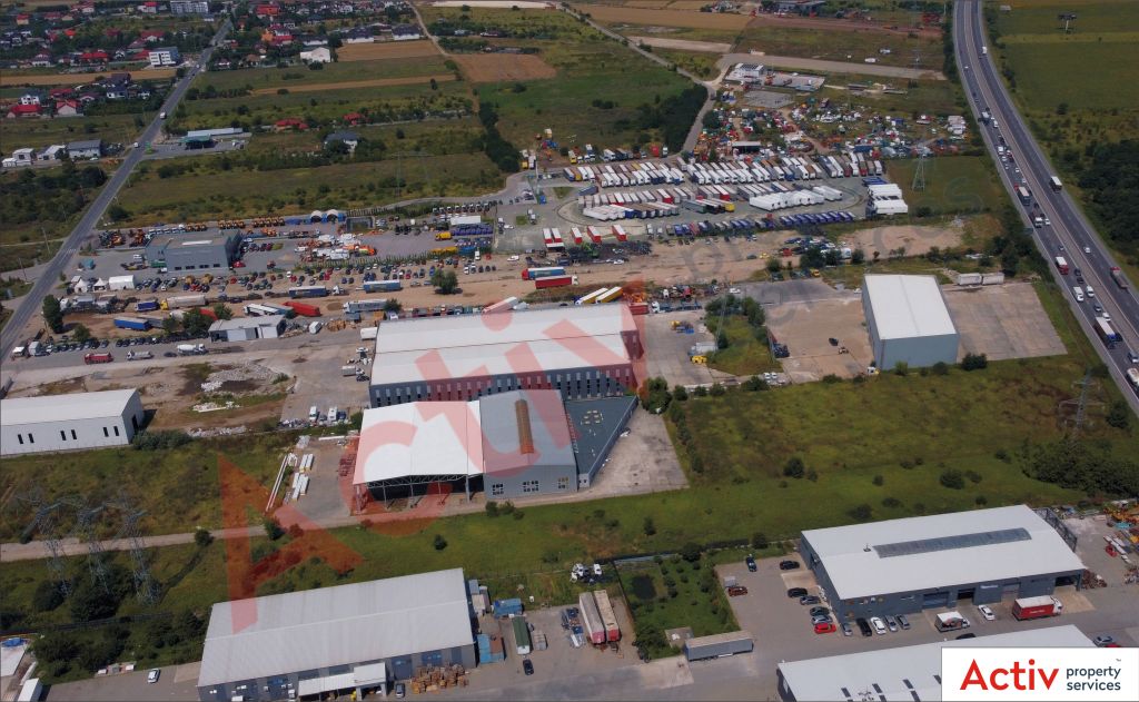 Mira Warehouse spatii depozitare sau productie de vanzare Bucuresti vest, vedere drona