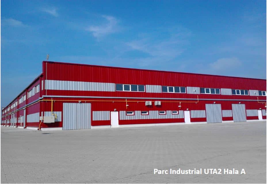 Parc Industrial UTA 2 hale de vanzare Hale de vanzare in Parcul Industrial UTA 2 in nordul municipiului Arad, imagine de ansamblu hala