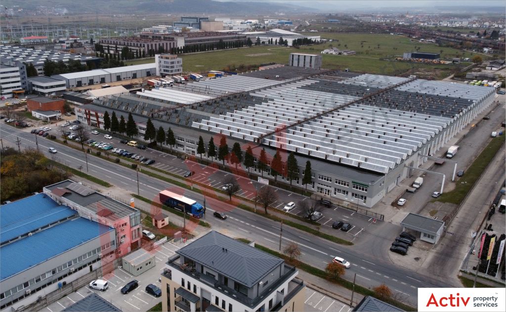 Spatii de depozitare si productie - Independenta Sibiu, zona est. Vedere fatada proprietate