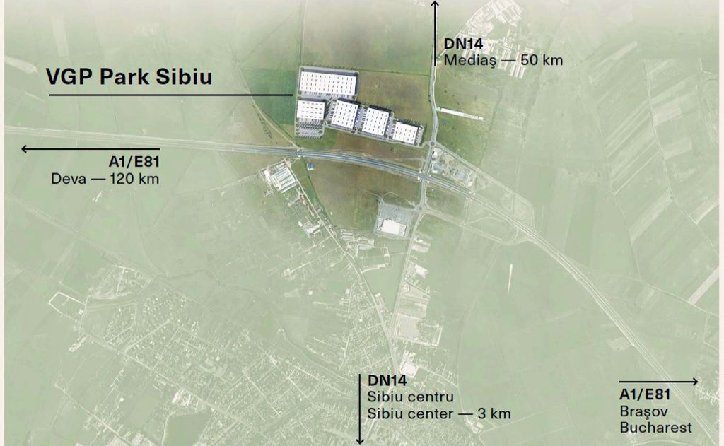 VGP Industrial Park Sibiu  inchirieri spatii depozitare Sibiu plan proprietate