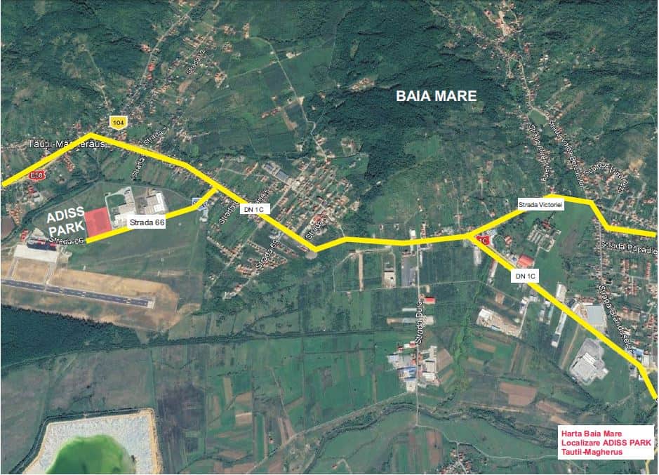 ADISS Logistic Parc inchiriere spatiu depozitare Baia Mare vest vedere google map