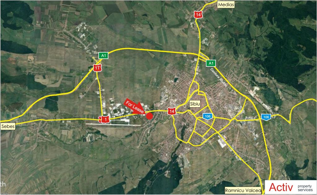 Imperial Industrial Park inchirieri spatii de depozitare sau productie Sibiu localizare google map