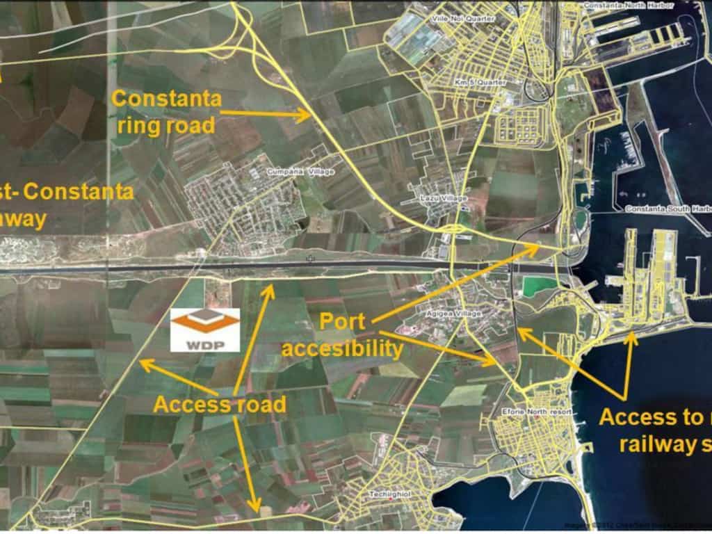 WDP Agigea - proiect in dezvoltare inchiriere spatii depozitare Constanta sud localizare harta
