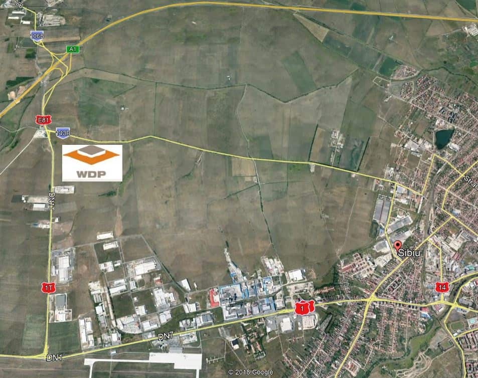 WDP Parc Industrial Sibiu inchiriere parcuri industriale Sibiu Vest localizare amplasament